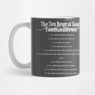 The Ten Neutral Good Commandments Alignment Mug